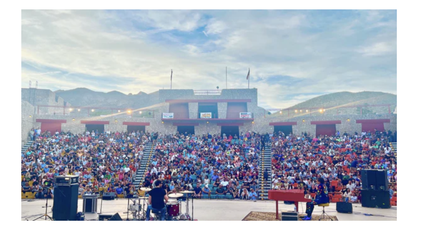 Sir El Tom performing to a packed crowd at McKelligon Canyon Amphitheatre, El Paso