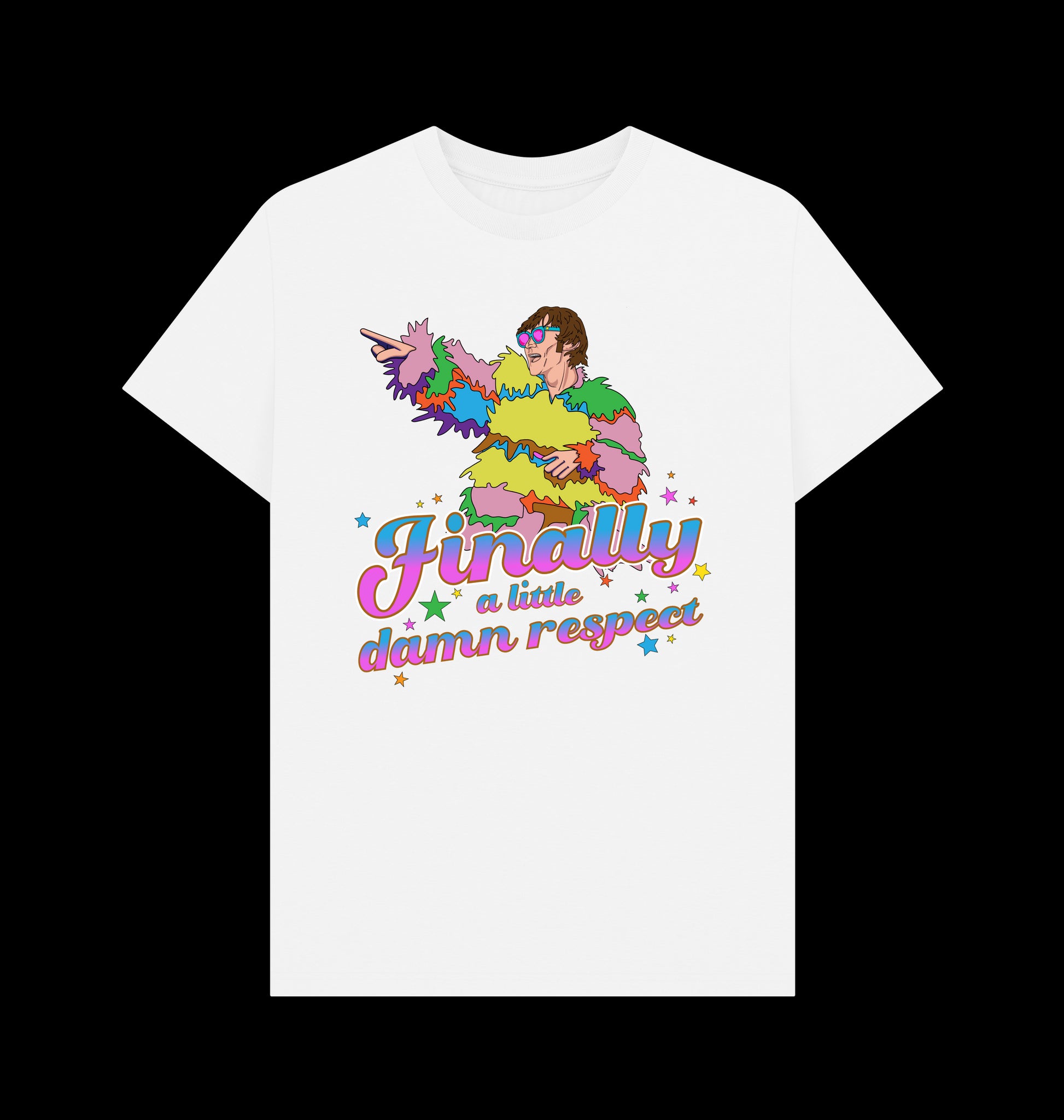 White Printed T-shirt Front