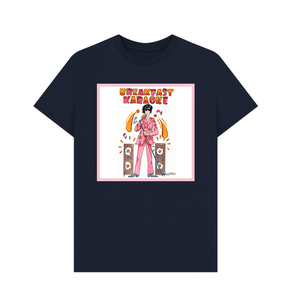 Navy Blue Printed T-shirt Front